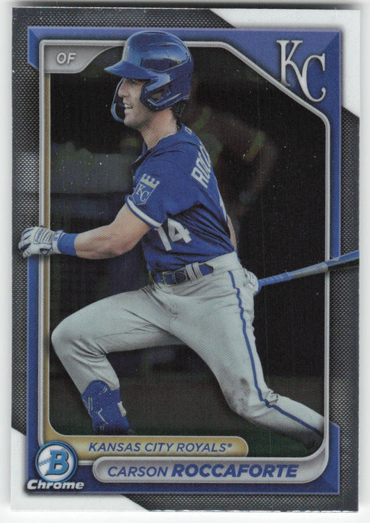 2024 Bowman #BCP-33 Carson Roccaforte Chrome Prospects Kansas City Royals 1354