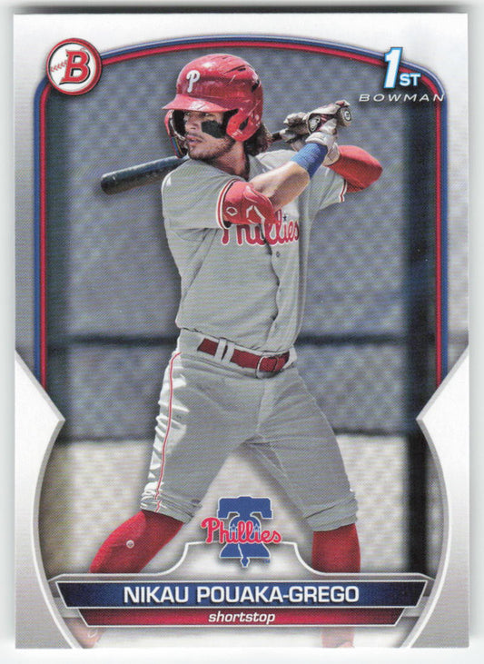 2023 Bowman #BP-89 Nikau Pouaka-Grego Prospects Philadelphia Phillies 1364