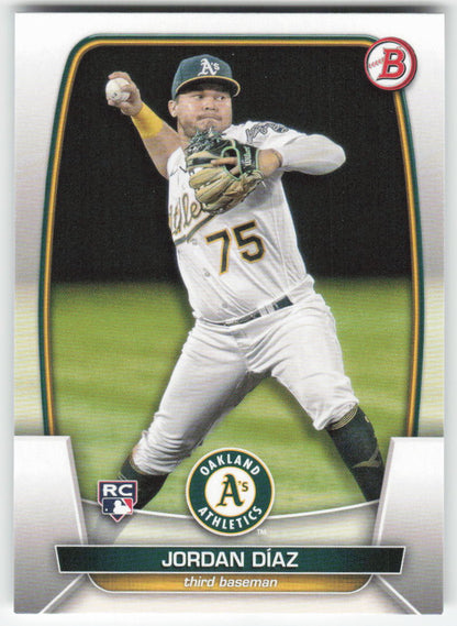 2023 Bowman #61 Jordan Diaz Oakland Athletics Rookie 1368