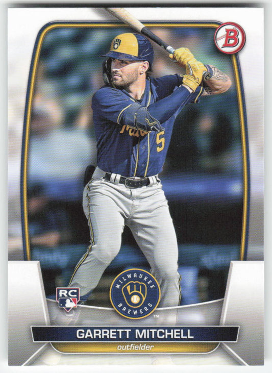 2023 Bowman #41 Garrett Mitchell Milwaukee Brewers Rookie 1372