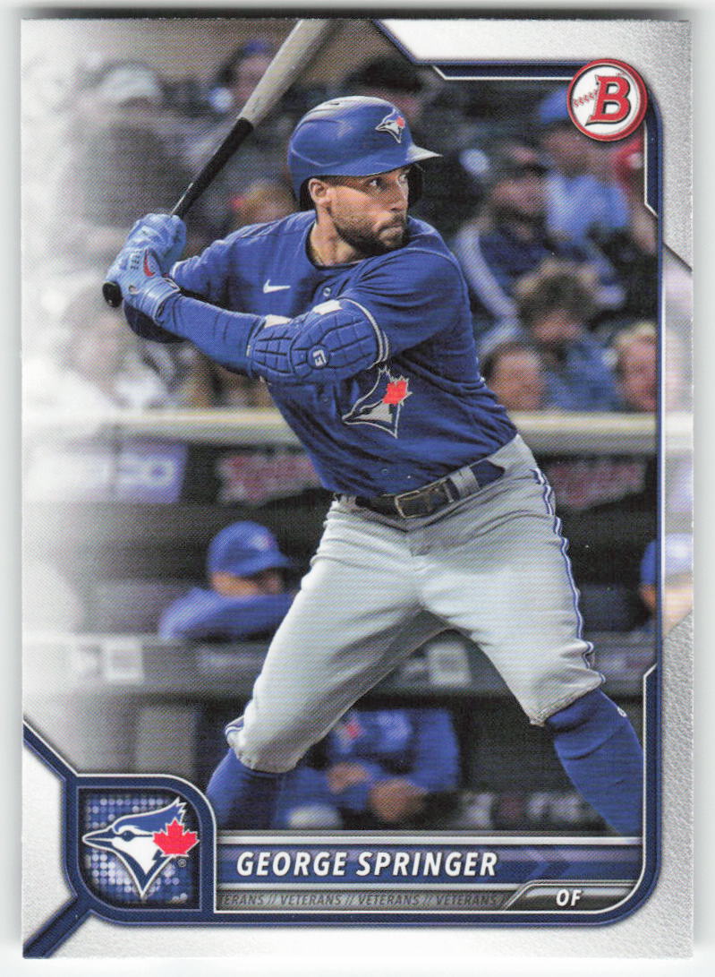 2022 Bowman #63 George Springer Toronto Blue Jays 1380