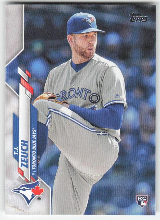 2020 Topps #407 T.J. Zeuch Toronto Blue Jays Rookie 1390