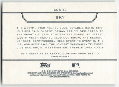 2024 Topps Allen & Ginter #SOS-19 Sky Stars of the Show Kennel Club 1402