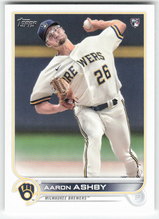 2022 Topps #78b Aaron Ashby Milwaukee Brewers Rookie 1408