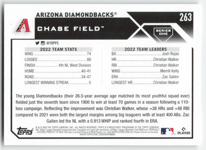 2023 Topps #263 Arizona Diamondbacks Team Card 1419