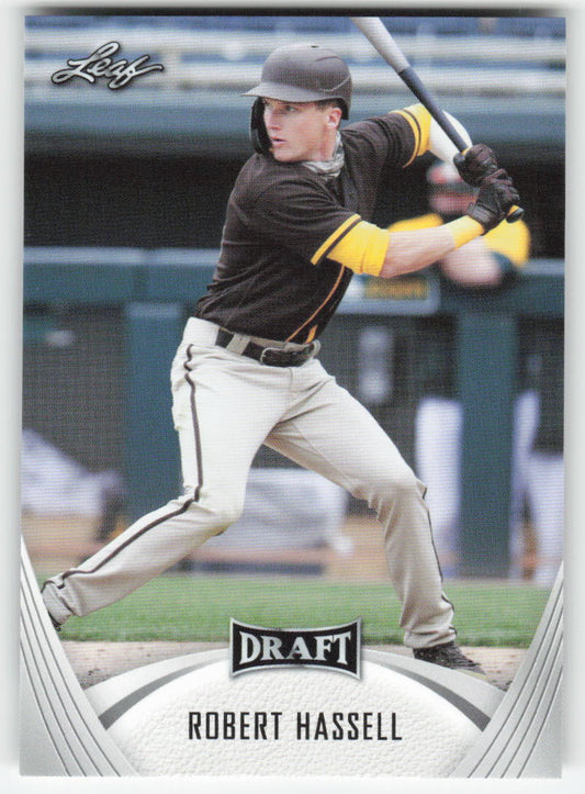 2021 Leaf Draft #17 Robert Hassell San Diego Padres 1436