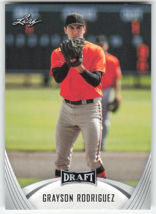 2021 Leaf Draft #05 Grayson Rodriguez Baltimore Orioles 1444