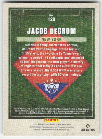 2022 Panini Diamond Kings #128 Jacob deGrom New York Mets 1449