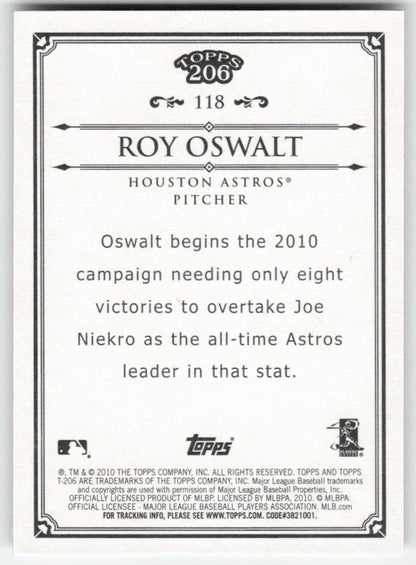 2010 Topps 206 #118 Roy Oswalt Houston Astros 1452