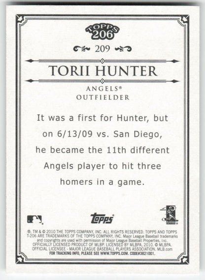 2010 Topps 206 #209 Torii Hunter Los Angeles Angels 1455