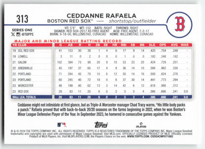 2024 Topps #313 Ceddanne Rafaela Boston Red Sox Rookie 1463