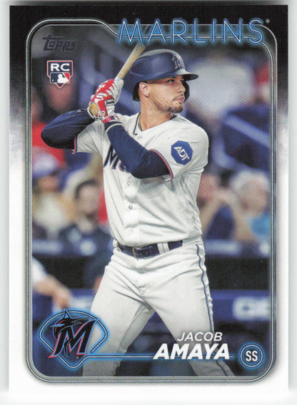 2024 Topps #144 Jacob Amaya Miami Marlins Rookie 1465