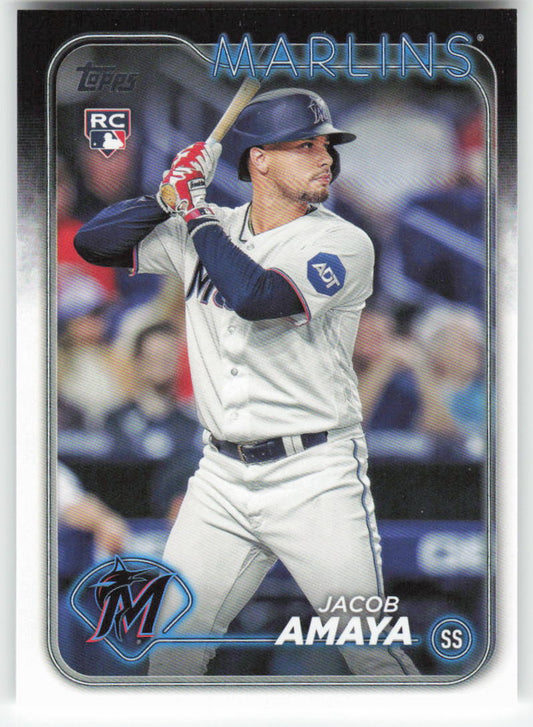 2024 Topps #144 Jacob Amaya Miami Marlins Rookie 1465