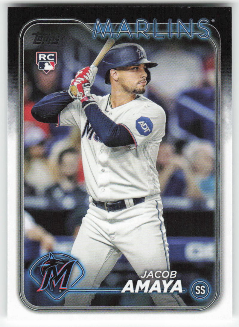 2024 Topps #144 Jacob Amaya Miami Marlins Rookie 1475
