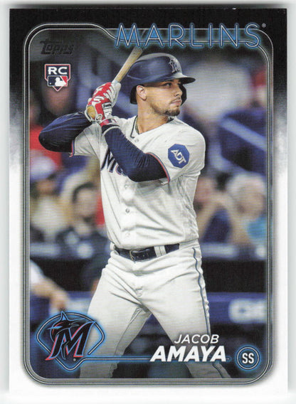2024 Topps #144 Jacob Amaya Miami Marlins Rookie 1475