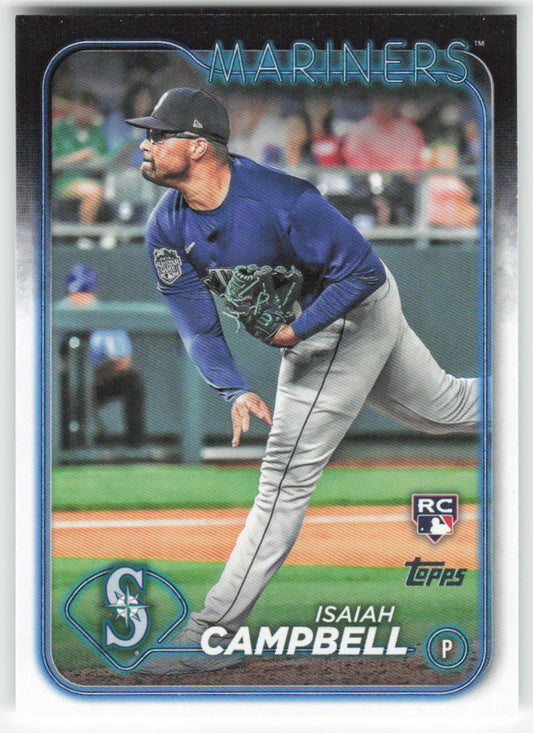 2024 Topps #58 Isaiah Campbell Seattle Mariners Rookie 1484