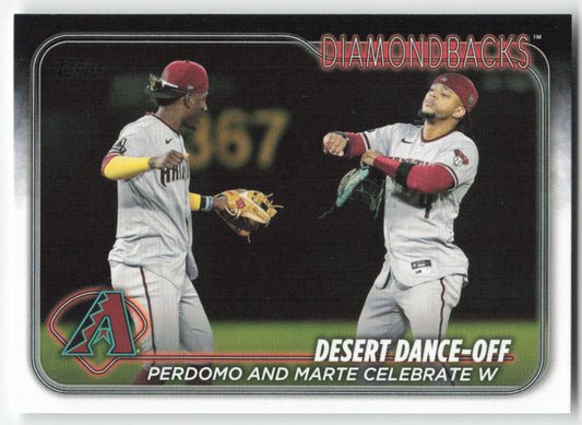 2024 Topps #190 Desert Dance-Off: Perdomo Marte Celebrate Diamondbacks 1493