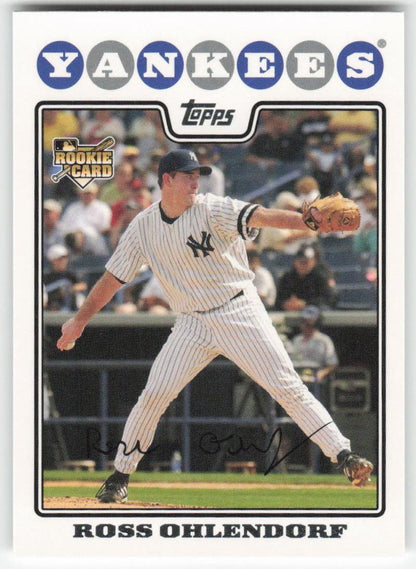 2008 Topps #102 Ross Ohlendorf New York Yankees Rookie 1517