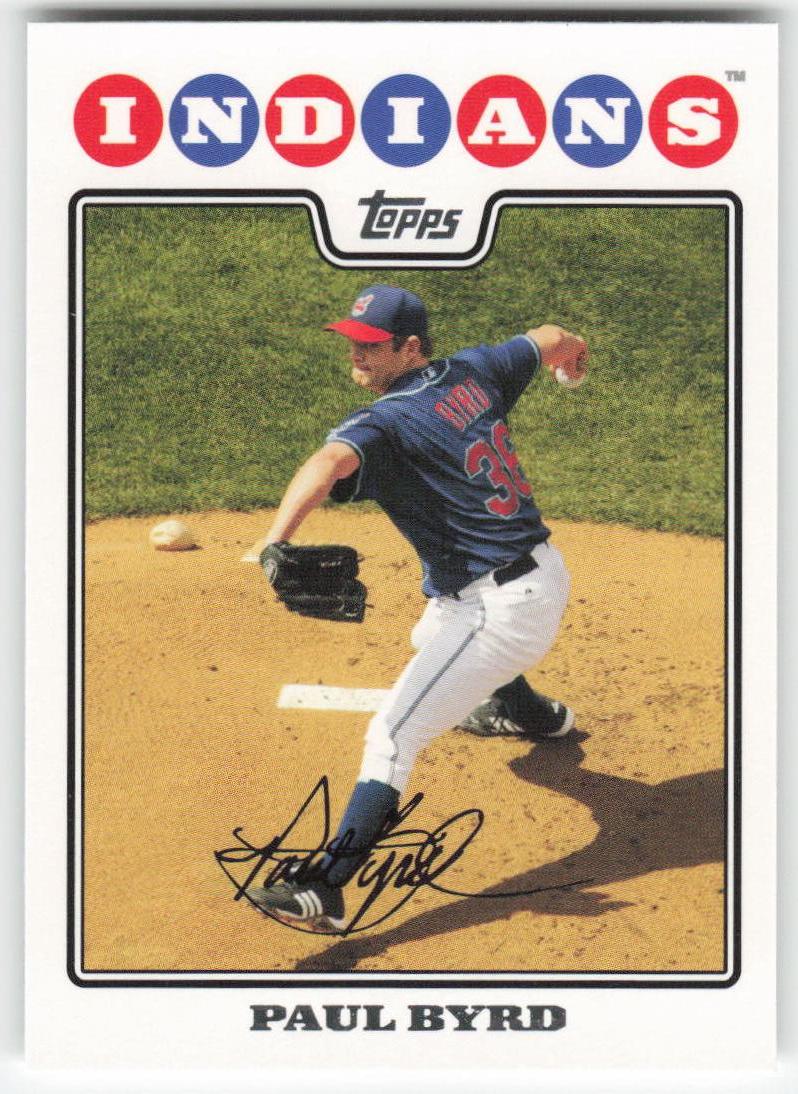 2008 Topps #183 Paul Byrd Cleveland Indians 1519