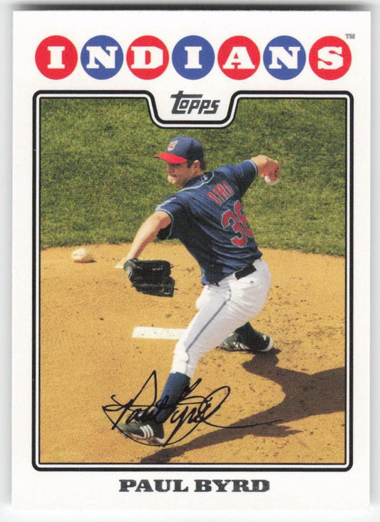 2008 Topps #183 Paul Byrd Cleveland Indians 1519