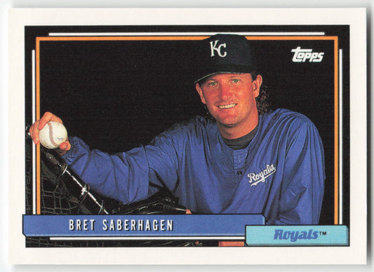 1992 Topps #75 Bret Saberhagen Kansas City Royals 1531