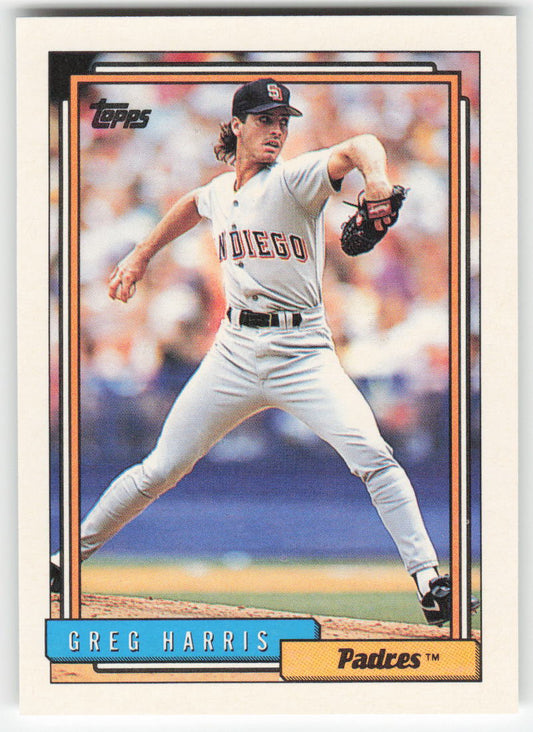 1992 Topps #636 Greg Harris San Diego Padres 1538