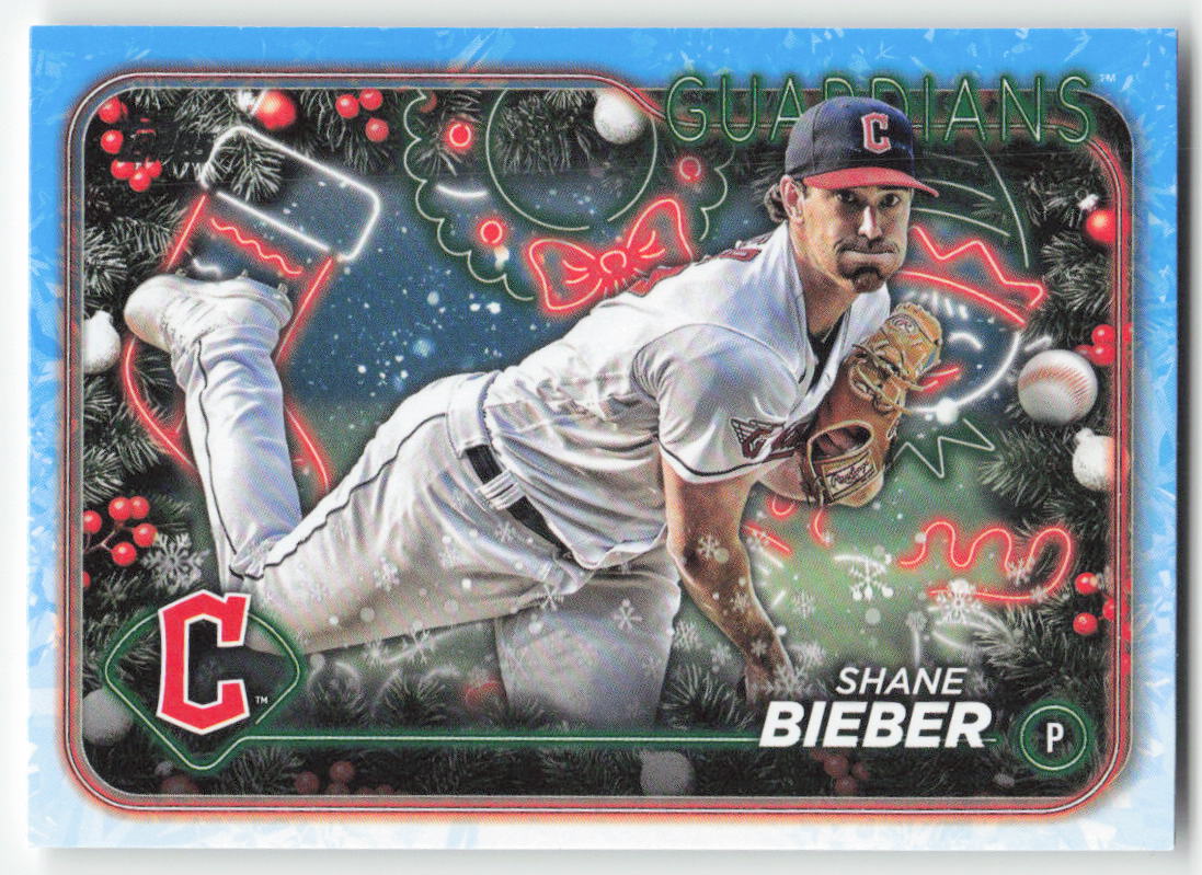 2024 Topps Holiday #H79 Shane Bieber Cleveland Guardians 1556