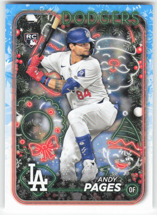 2024 Topps Holiday #H103 Andy Pages Los Angeles Dodgers Rookie 1559