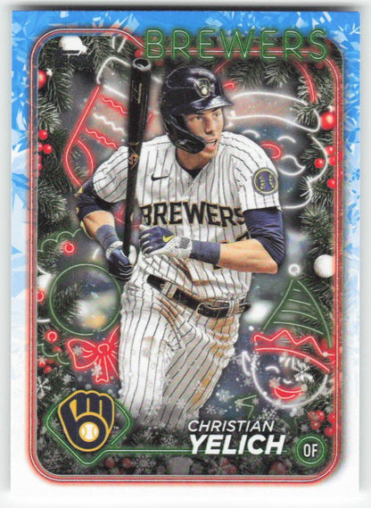 2024 Topps Holiday #H140 Christian Yelich Milwaukee Brewers 1560