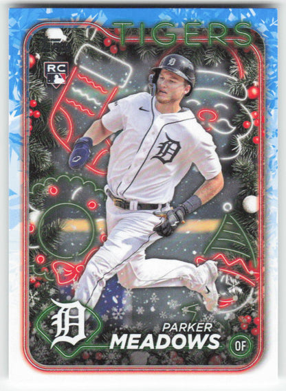 2024 Topps Holiday #H149 Parker Meadows Detroit Tigers Rookie 1563