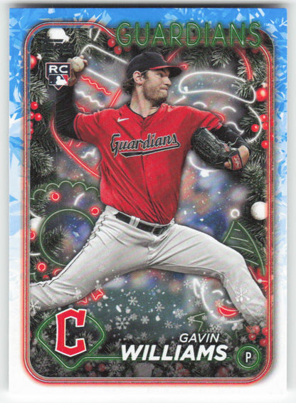 2024 Topps Holiday #H173 Gavin Williams Cleveland Guardians Rookie 1564