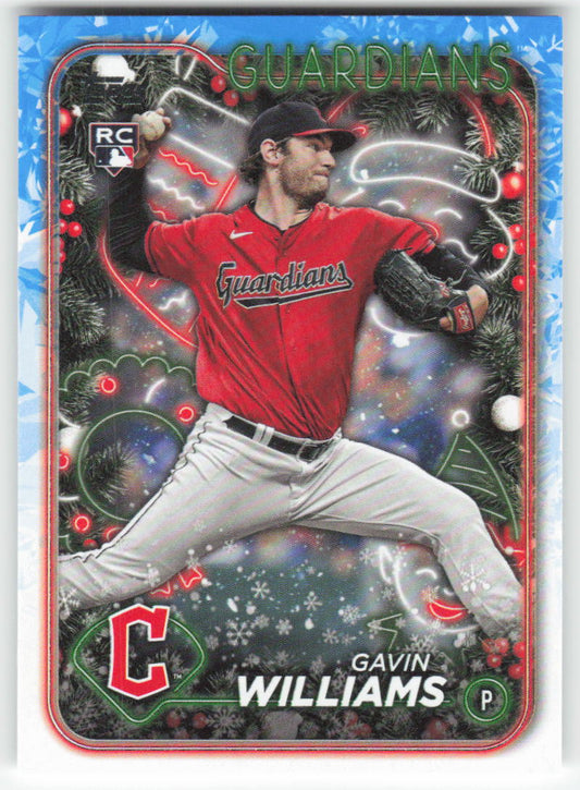 2024 Topps Holiday #H173 Gavin Williams Cleveland Guardians Rookie 1564
