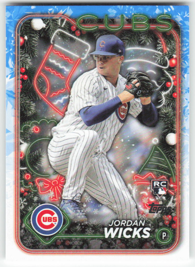 2024 Topps Holiday #H38 Jordan Wicks Chicago Cubs Rookie 1566