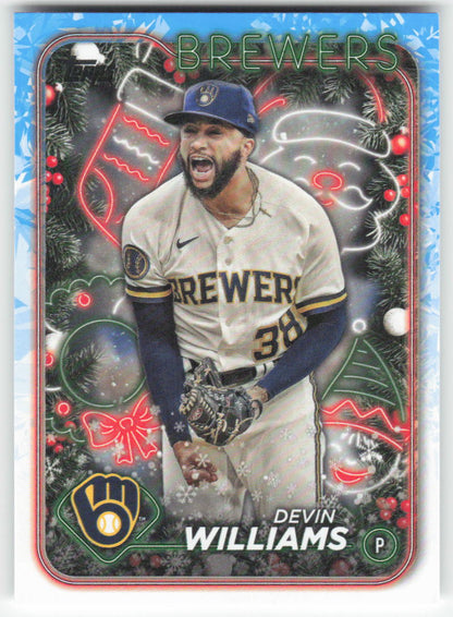 2024 Topps Holiday #H129 Devin Williams Milwaukee Brewers 1568