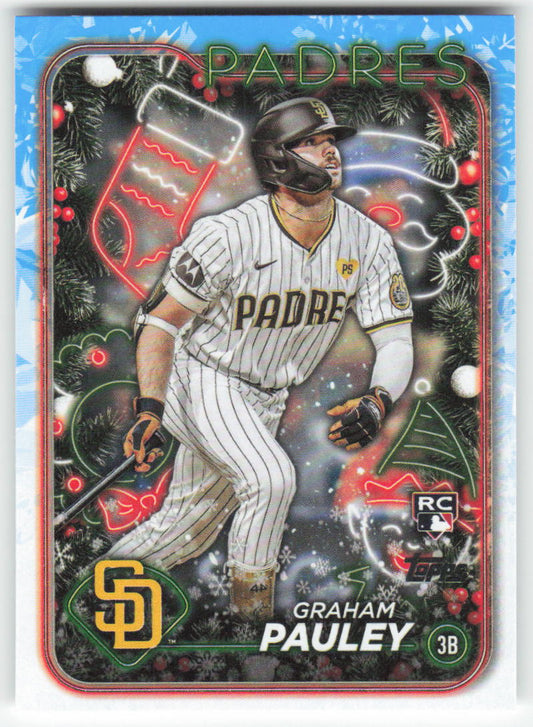 2024 Topps Holiday #H15 Graham Pauley San Diego Padres Rookie 1578