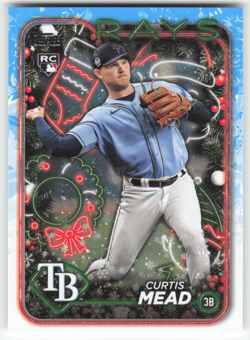 2024 Topps Holiday #H53 Curtis Mead Tampa Bay Rays Rookie 1597