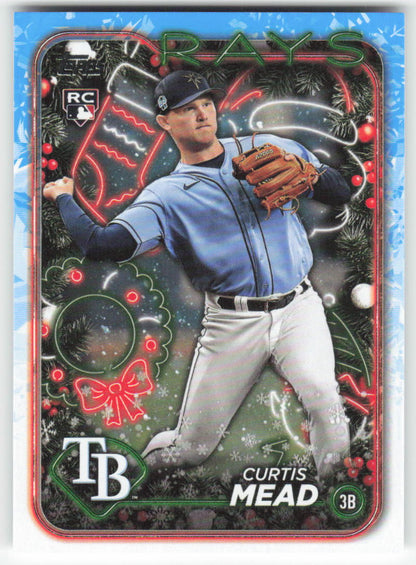 2024 Topps Holiday #H53 Curtis Mead Tampa Bay Rays Rookie 1597