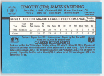 1991 Donruss #367 Tim Naehring Boston Red Sox 1608
