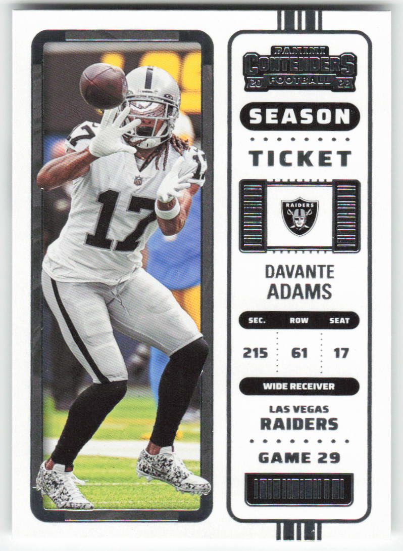 2022 Panini Contenders #67 Davante Adams Las Vegas Raiders 1662