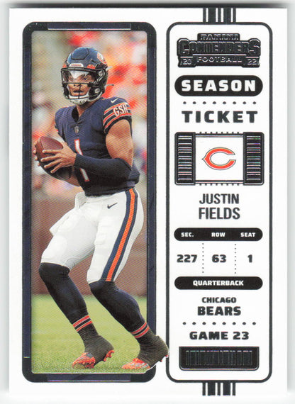 2022 Panini Contenders #20 Justin Fields Chicago Bears 1666