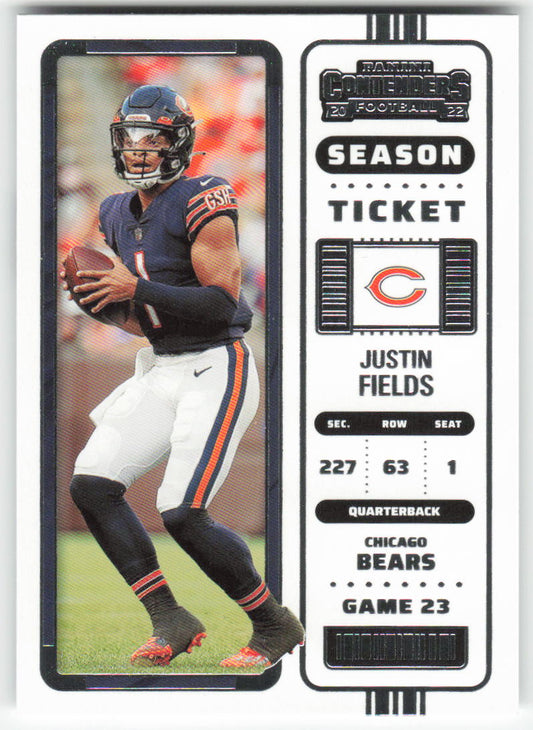 2022 Panini Contenders #20 Justin Fields Chicago Bears 1666