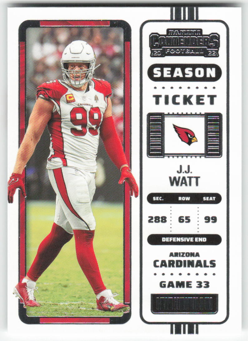 2022 Panini Contenders #4 J.J. Watt Arizona Cardinals 1668