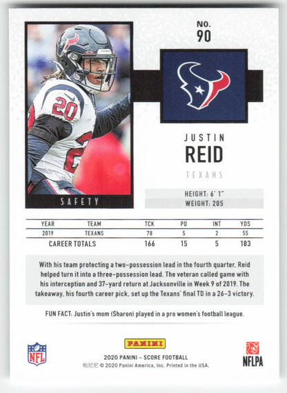 2020 Score #90 Justin Reid Houston Texans 1675