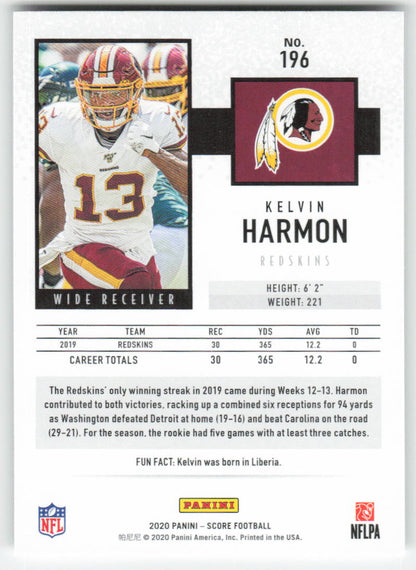 2020 Score #196 Kelvin Harmon Washington Redskins 1680