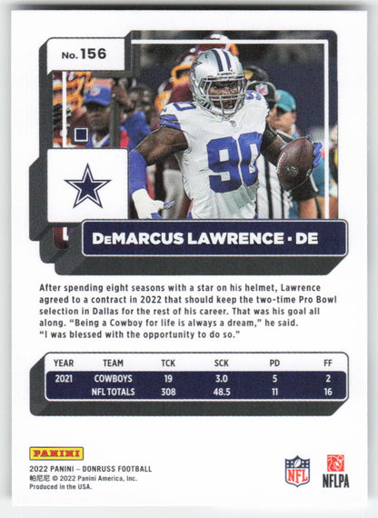 2022 Donruss #156 DeMarcus Lawrence Dallas Cowboys 1695