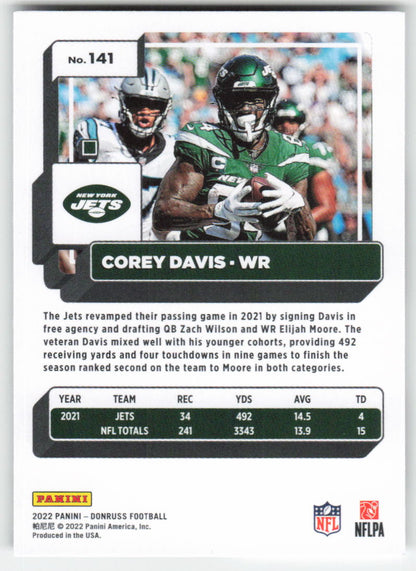 2022 Donruss #141 Corey Davis New York Jets 1697