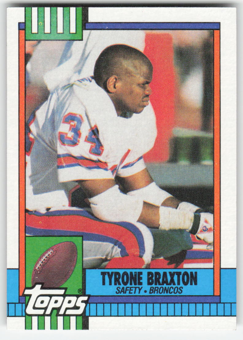 1990 Topps #30 Tyrone Braxton Denver Broncos FB1-63
