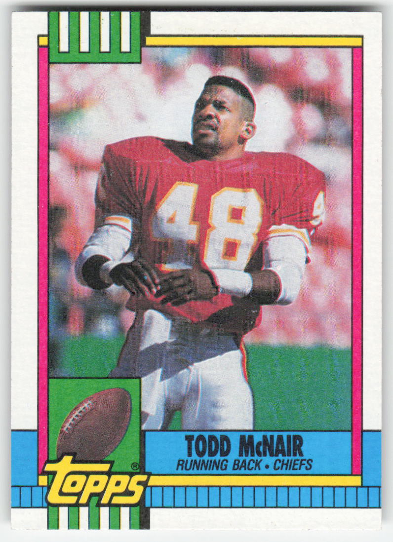 1990 Topps #250 Todd McNair Kansas City Chiefs Rookie FB1-66
