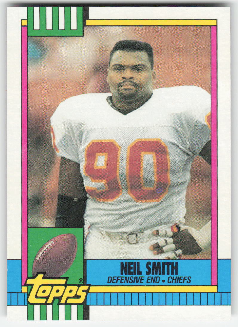 1990 Topps #263 Neil Smith Kansas City Chiefs FB1-69