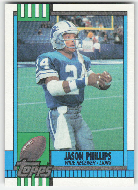 1990 Topps #359 Jason Phillips Detroit Lions Rookie FB1-70